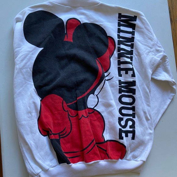 VINTAGE DISNEY MINNIE MOUSE SWEATER SIZE LARGE GOOD CONDITION MINOR FLAWS SHOWN - Picture 7 of 9